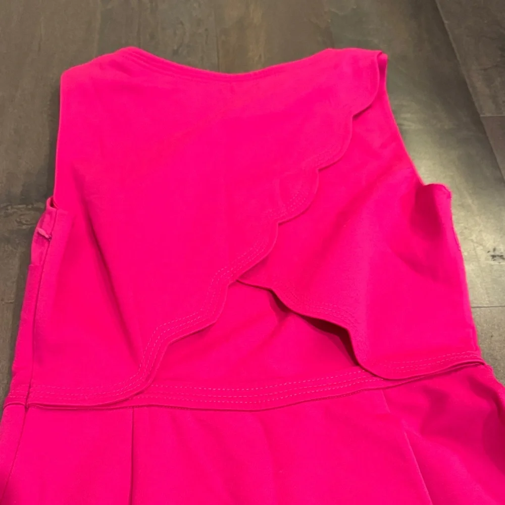 Kate Spade Pink Scallop Fit & Flare Dress Small Open Back Cocktail Mini